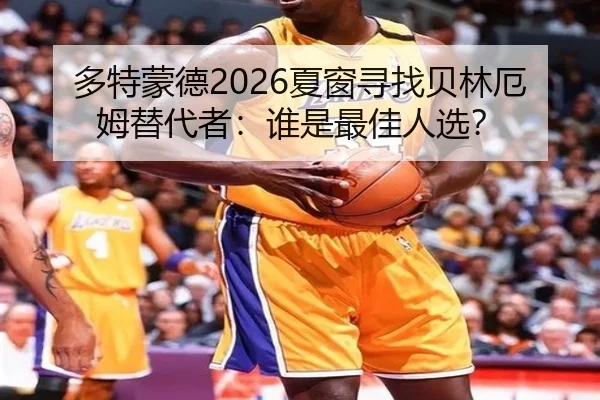 多特蒙德2026夏窗寻找贝林厄姆替代者：谁是最佳人选？